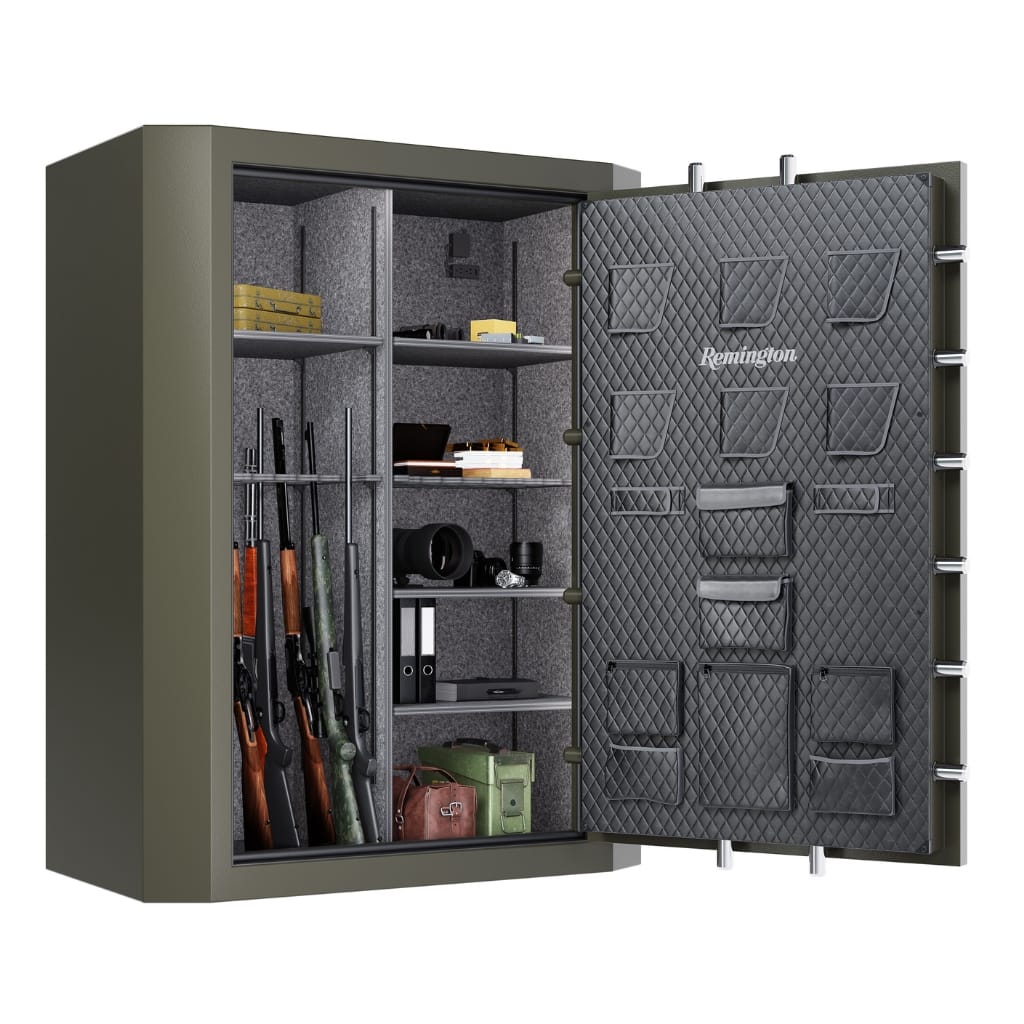 Remington SECSAR6268-BG Big Green Series Gun Safe | CA DOJ Approved | 60 + 6 + 2 Gun Capacity | 90 Minute Fire Rated