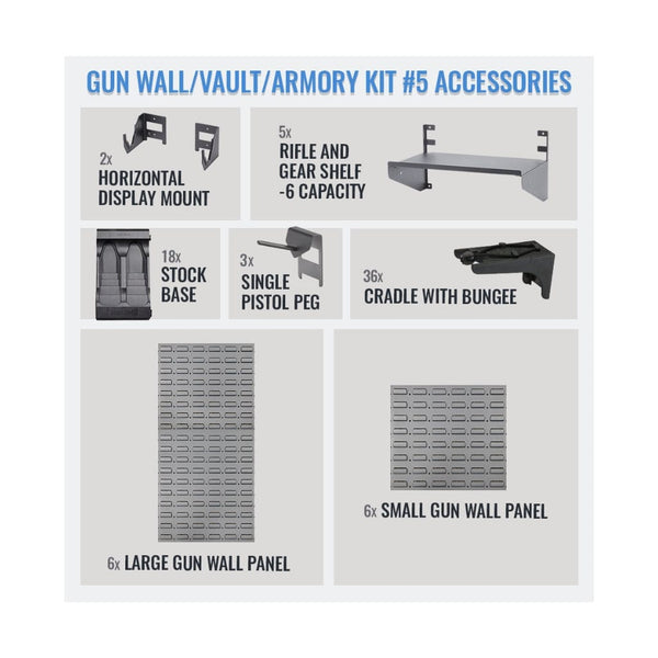 SecureIT Gun Wall | Vault | Armory Kit #8 SEC-GW-K8