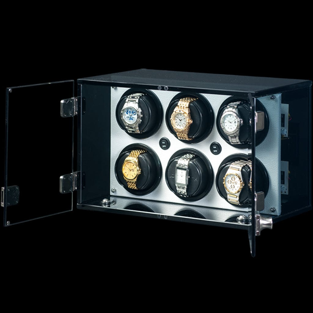 Orbita Milano 6 Milano Series Watch Winder Tempered Glass Case | Rotorwind Movement | 6 Watch Winding Capacity