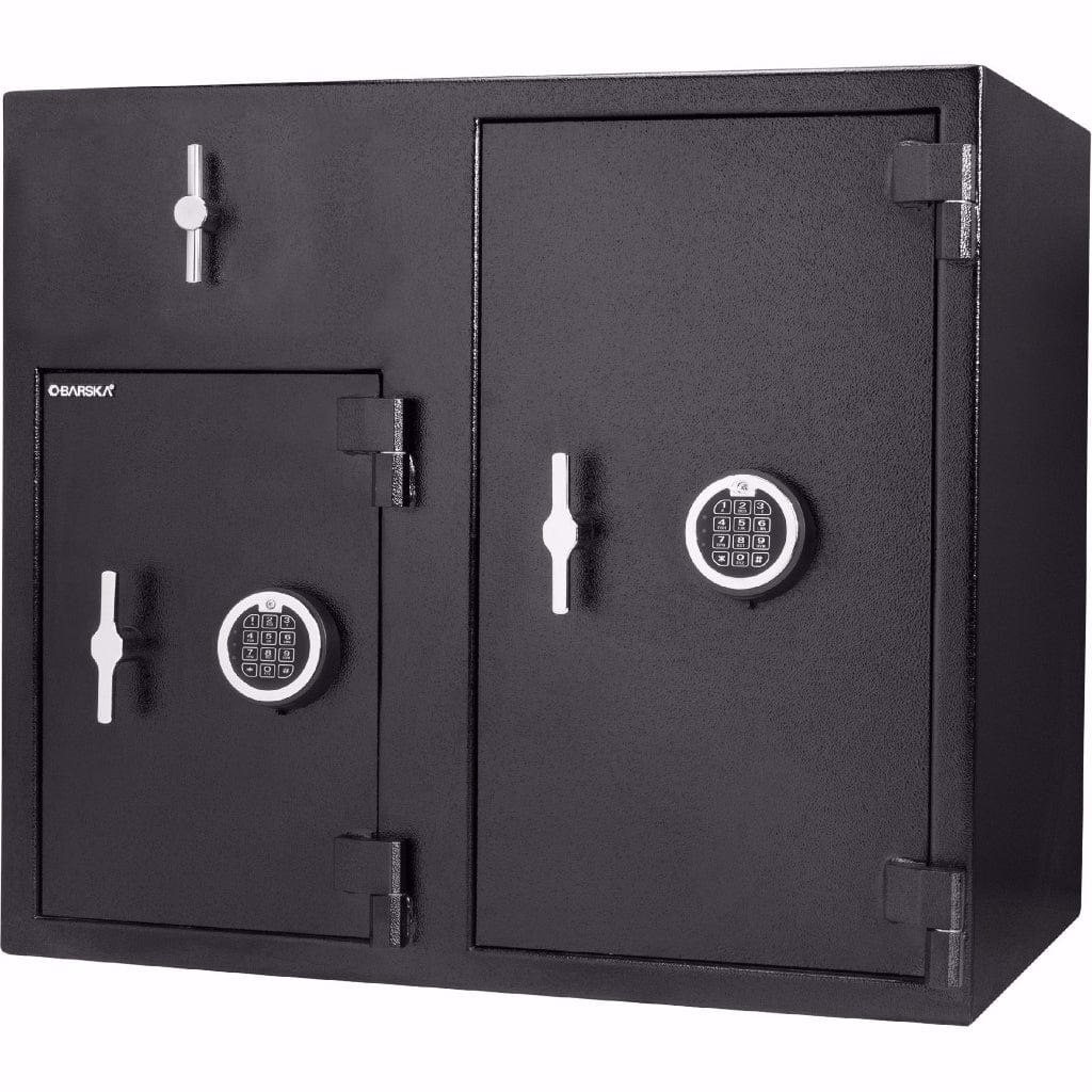 Barska AX13316/AX13522 Depository Safe | Large Two Lock Depository with Digital Keypad | Drop Door/Rotary Hopper with 2.58/4.68 Cubic Feet Locker Top Rotary
