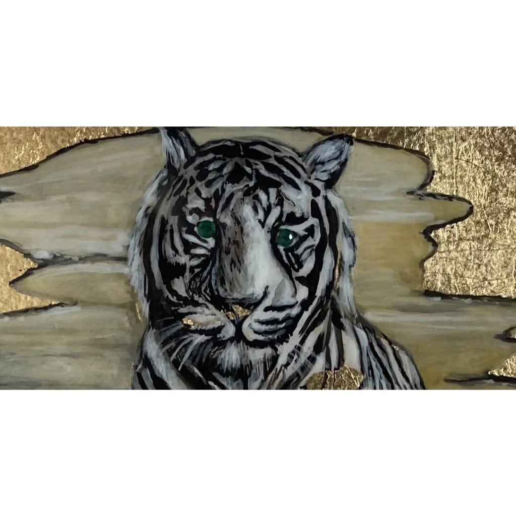Daniel Marshall 24KT Gold "Day of the Tiger" Humidor Limited Edition | 20 Cigar Capacity | Spanish Cedar Interior