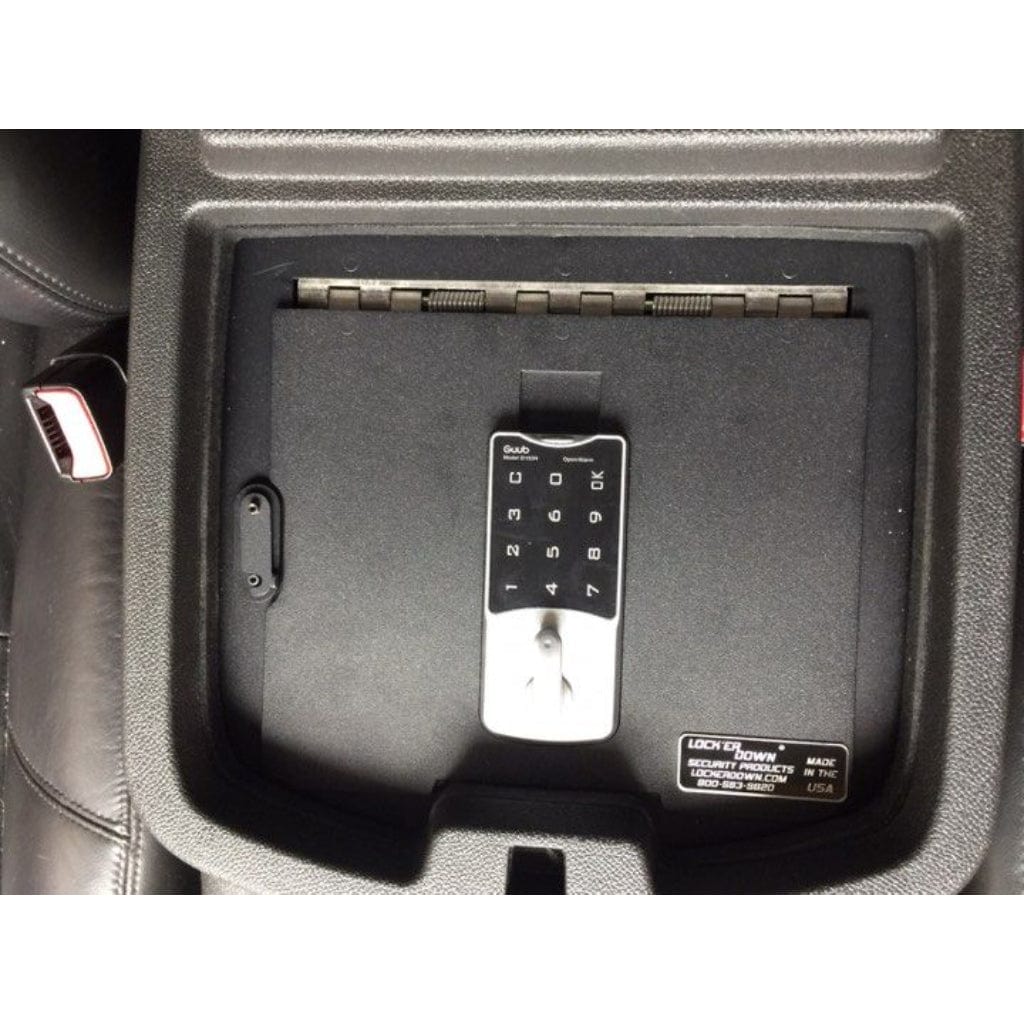 Lock&#39;er Down LD2011EEX EXxtreme Console Safe for Chevrolet Silverado, Suburban &amp; Tahoe, GMC Sierra, Yukon &amp; Yukon XL (2007-2014) | Heavy 12 Gauge Steel | 4 Point Locking System