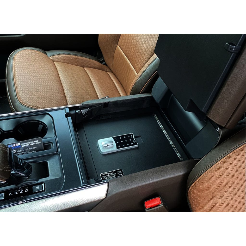 Lock&#39;er Down LD2065EX EXxtreme Console Safe | Ford F-150 (2021-2023) | Ford Trucks | Full Floor Console | Heavy 12 Gauge Steel | 4 Point Locking System