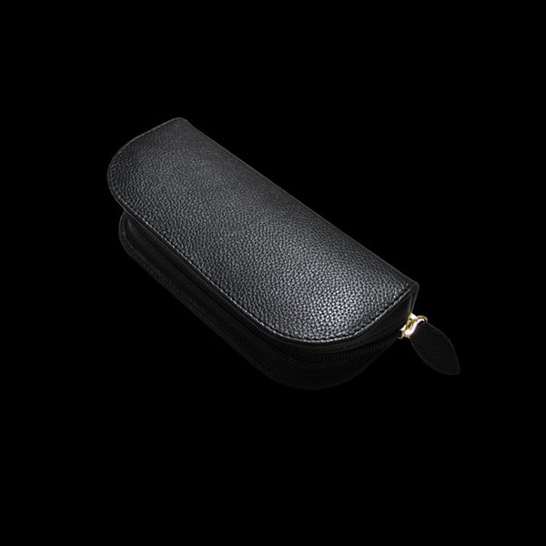 Double Watch Travel Folder Case Orbita Verona W93001 Black Leather