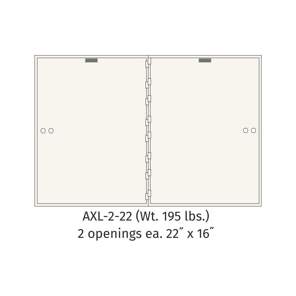SoCal Bridgeman AXL-2-22 Modular Teller Lockers | 2 x [22"x16"] Security Boxes