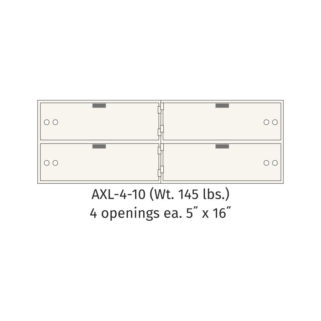 SoCal Bridgeman AXL-4-10 Modular Teller Lockers | 4 x [5"x16"] Security Boxes