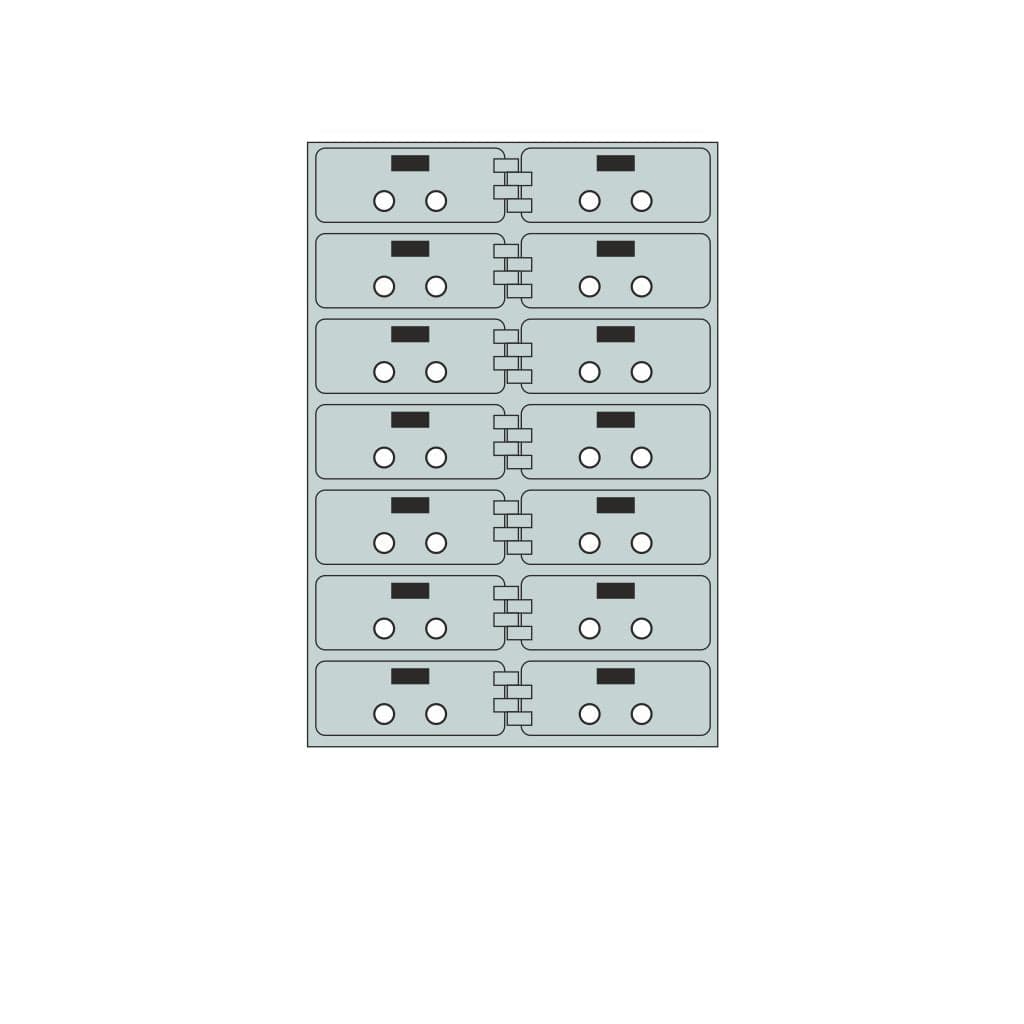SoCal Bridgeman SN-14 Modular Safe Deposit Boxes | 14 x [2"x5"] Security Boxes