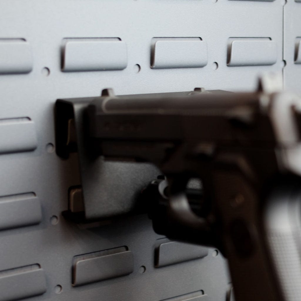 SecureIt Pistol Peg Rack | 1-4 Pistol Rack | CradleGrid Compatible