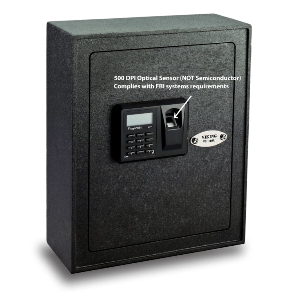 Viking Safe VS-12BL Biometric Fingerprint Wall Safe | Pry-resistant | Motorized Deadbolt Locking System