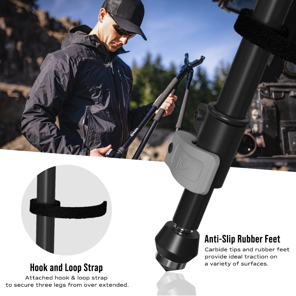 RPNB HTB-1 / HTC-1 Shooting Tripod | Adjustable | Heavy-Duty Aluminum Alloy | 360° V Yoke Rest
