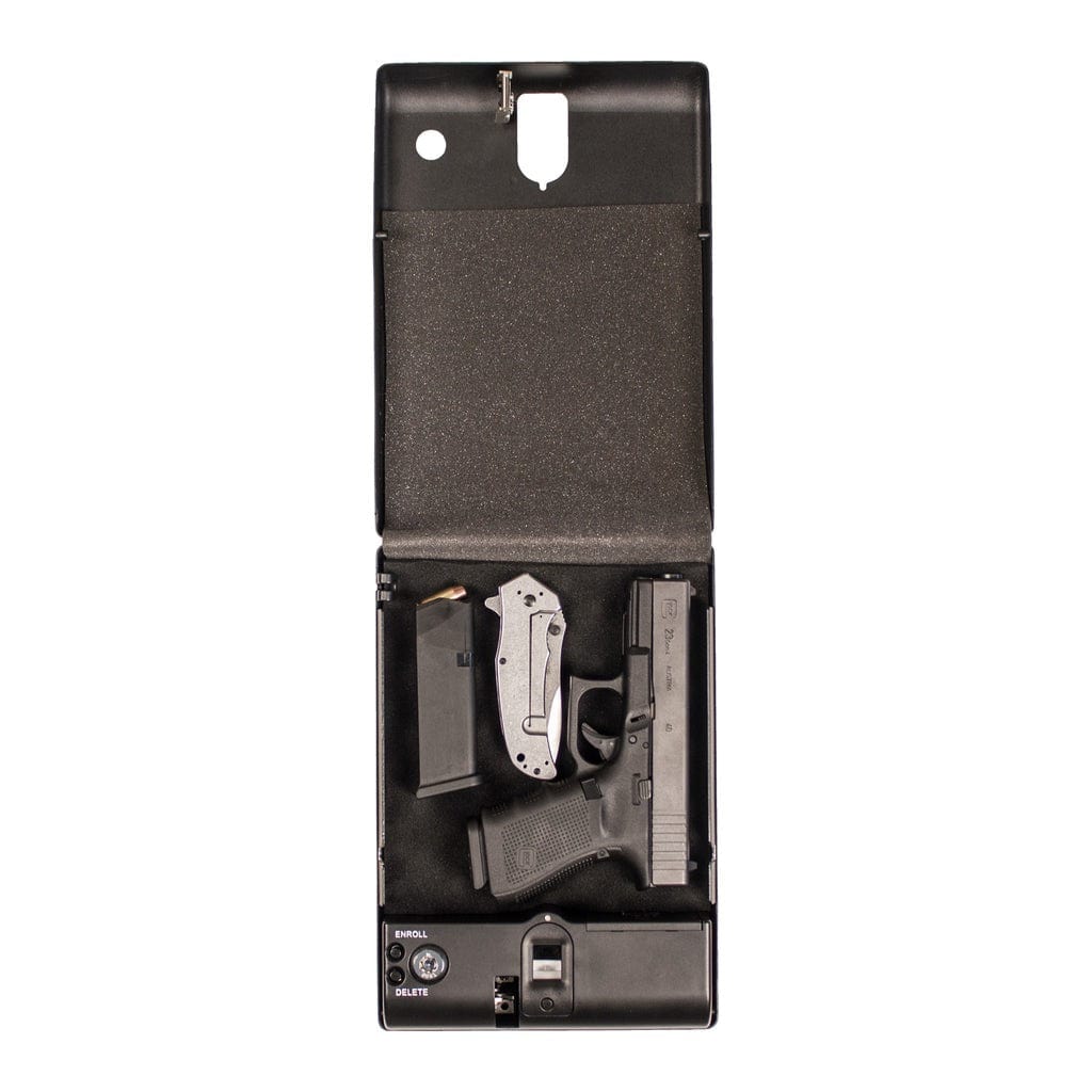 Tracker Safe SPS-03B - Small Pistol Safe | Foam Interior | Biometric Lock