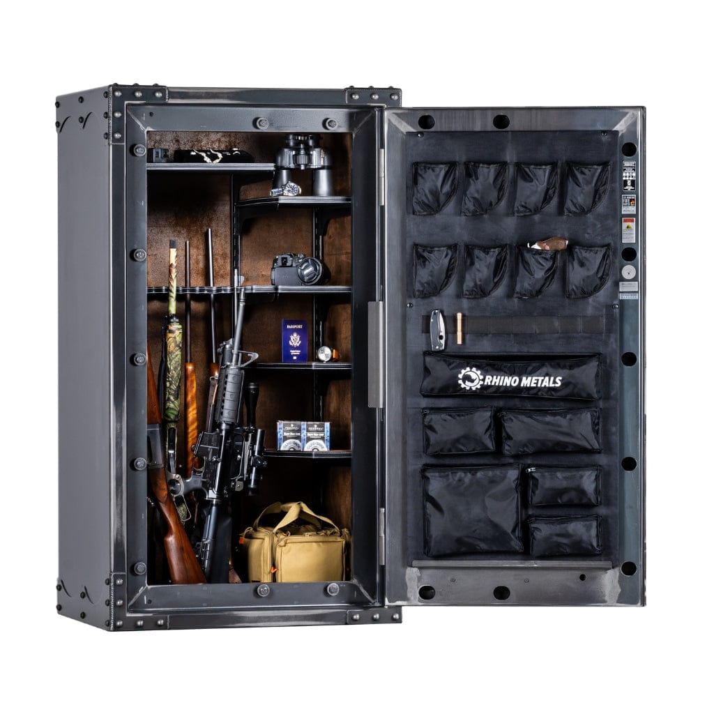 Rhino TIX6033 Ironworks Thunderbolt Gun & Rifle Safe ǀ 38 Long Guns Capacity ǀ 170 Minute Fire Rated