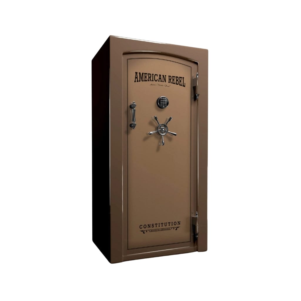 American Rebel CS25 Constitution 25 Gun Safe | UL RSC Rated | 36 Gun Capacity | 120 Minutes Fireproof at 1750°F Gold Dust Two Tone / Standard / Silver