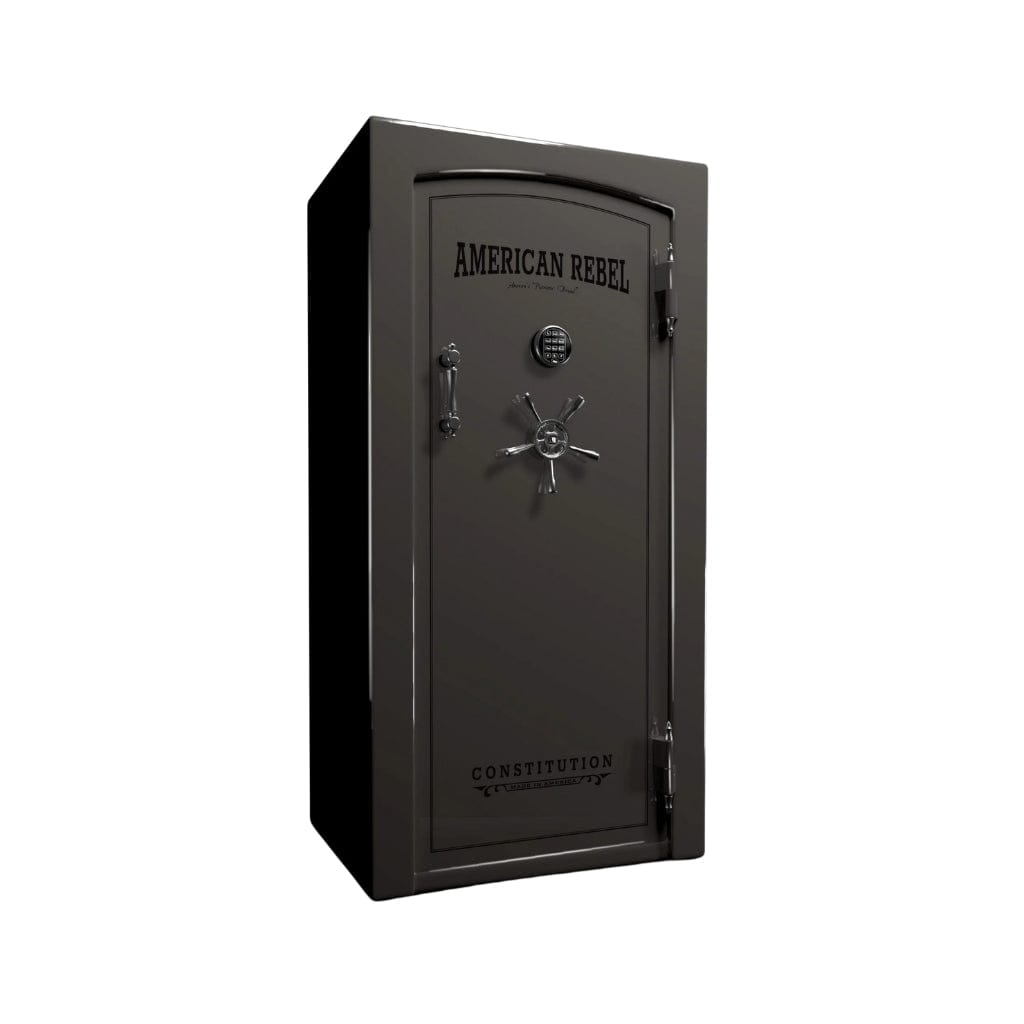 American Rebel CS25 Constitution 25 Gun Safe | UL RSC Rated | 36 Gun Capacity | 120 Minutes Fireproof at 1750°F Granite Texture / Standard / Silver