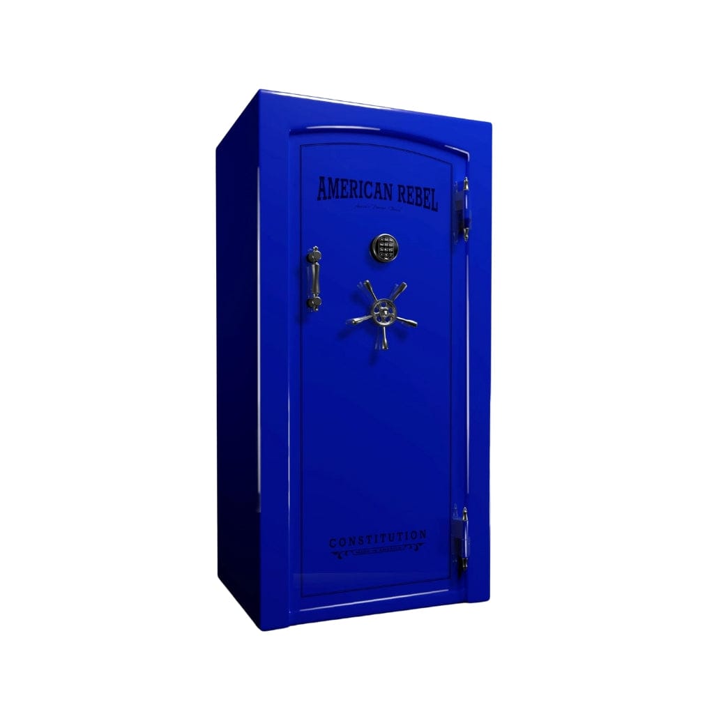 American Rebel CS25 Constitution 25 Gun Safe | UL RSC Rated | 36 Gun Capacity | 120 Minutes Fireproof at 1750°F Cobalt Gloss / Standard / Silver