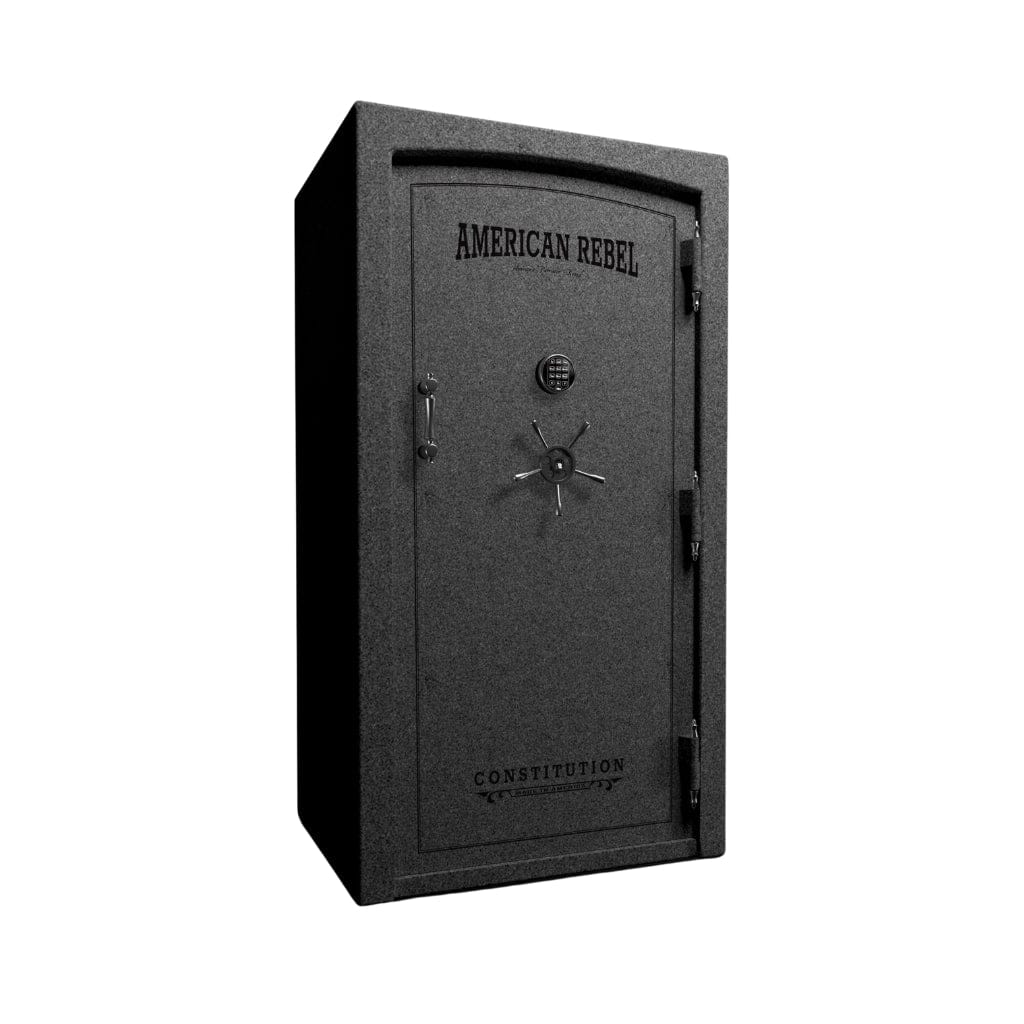American Rebel CS40 Constitution 40 Gun Safe | UL RSC Rated | 49 Gun Capacity | 120 Minutes Fireproof at 1750°F Granite Texture / Standard / Silver
