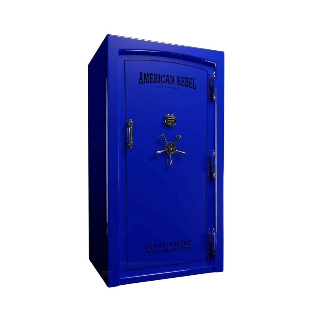 American Rebel CS40 Constitution 40 Gun Safe | UL RSC Rated | 49 Gun Capacity | 120 Minutes Fireproof at 1750°F Cobalt Gloss / Standard / Silver
