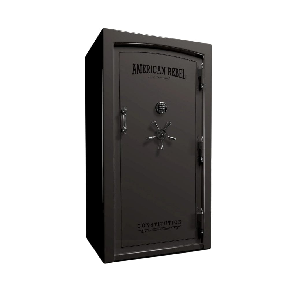 American Rebel CS40 Constitution 40 Gun Safe | UL RSC Rated | 49 Gun Capacity | 120 Minutes Fireproof at 1750°F Granite Texture / Standard / Silver