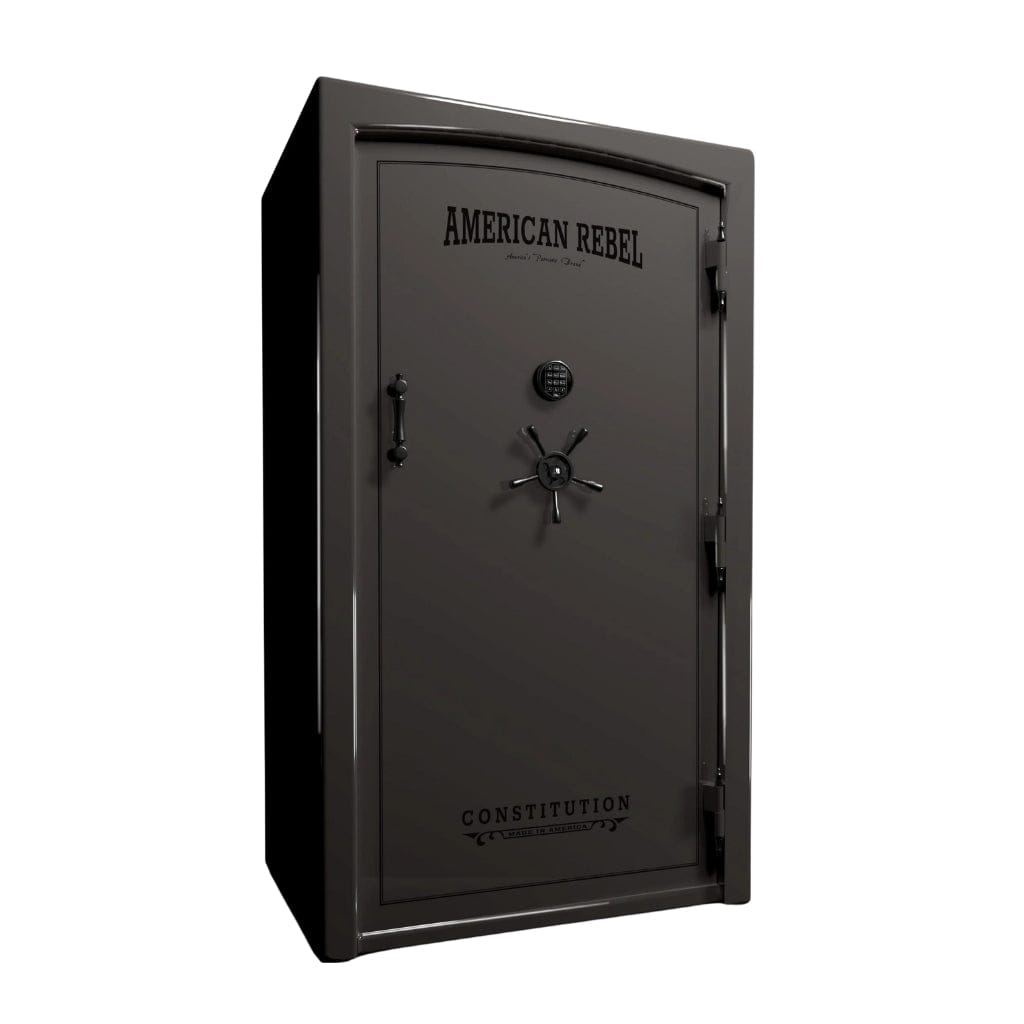 American Rebel CS50 Constitution 50 Gun Safe | UL RSC Rated | 58 Gun Capacity | 120 Minutes Fireproof at 1750°F Granite Texture / Standard / Silver