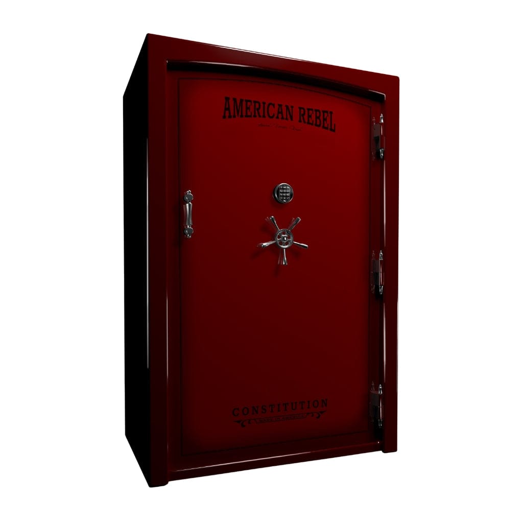 American Rebel CS60 Constitution 60 Gun Safe | UL RSC Rated | 64 Gun Capacity | 120 Minutes Fireproof at 1750°F Cherry Two Tone / Standard / Silver