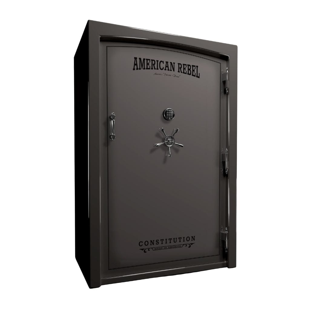 American Rebel CS60 Constitution 60 Gun Safe | UL RSC Rated | 64 Gun Capacity | 120 Minutes Fireproof at 1750°F Gunsmoke Two Tone / Standard / Silver