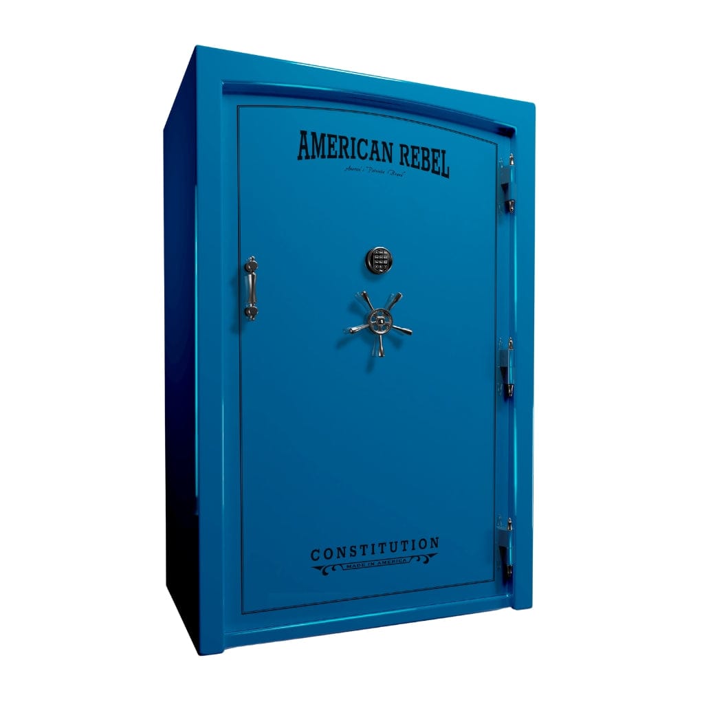 American Rebel CS60 Constitution 60 Gun Safe | UL RSC Rated | 64 Gun Capacity | 120 Minutes Fireproof at 1750°F Cobalt Gloss / Standard / Silver