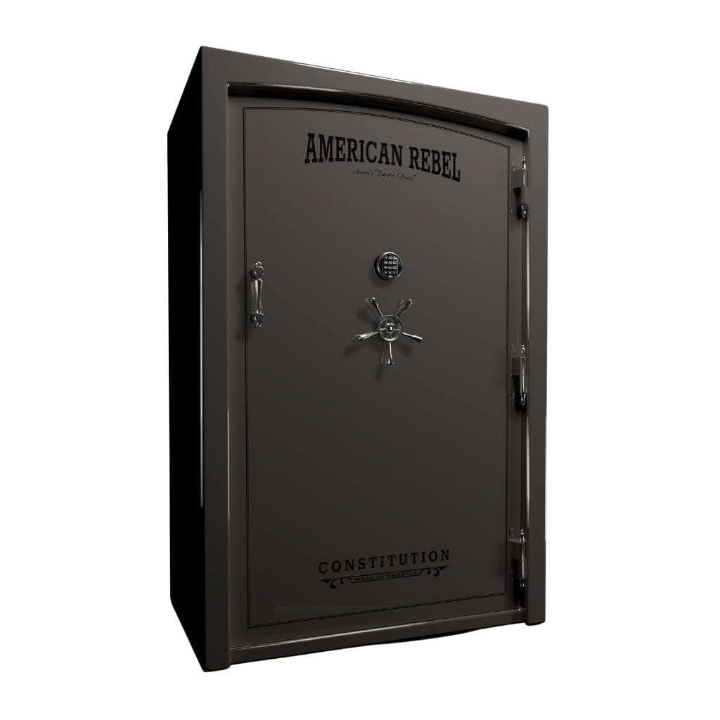 American Rebel CS60 Constitution 60 Gun Safe | UL RSC Rated | 64 Gun Capacity | 120 Minutes Fireproof at 1750°F Granite Texture / Standard / Silver