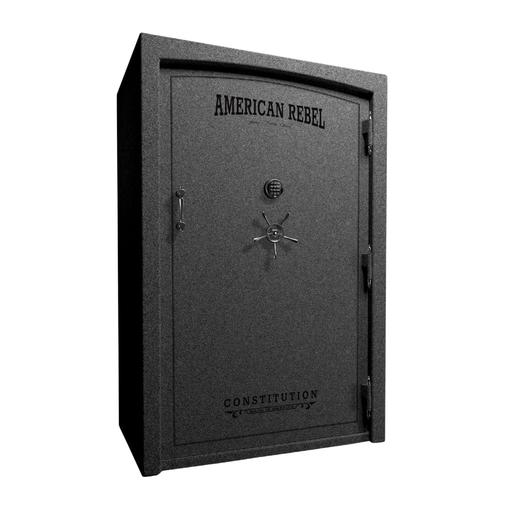 American Rebel CS60 Constitution 60 Gun Safe | UL RSC Rated | 64 Gun Capacity | 120 Minutes Fireproof at 1750°F Granite Texture / Standard / Silver