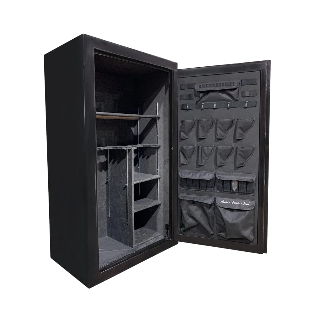 American Rebel Patriot 30 Gun Safe | 25 Gun Capacity | 75 Minutes Fireproof at 1200°F Black