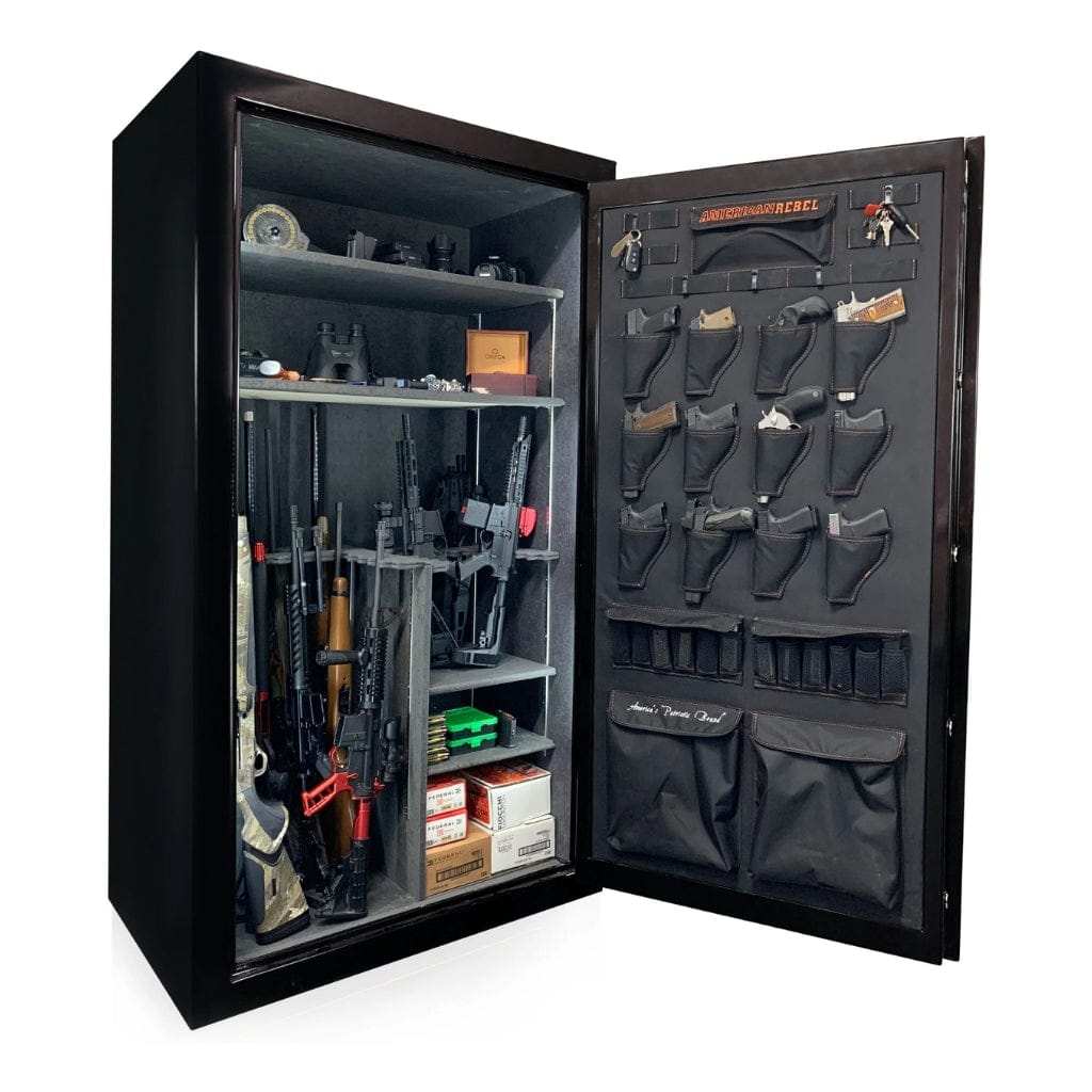 American Rebel Patriot 45 Gun Safe | 40 Gun Capacity | 75 Minutes Fireproof at 1200°F Black