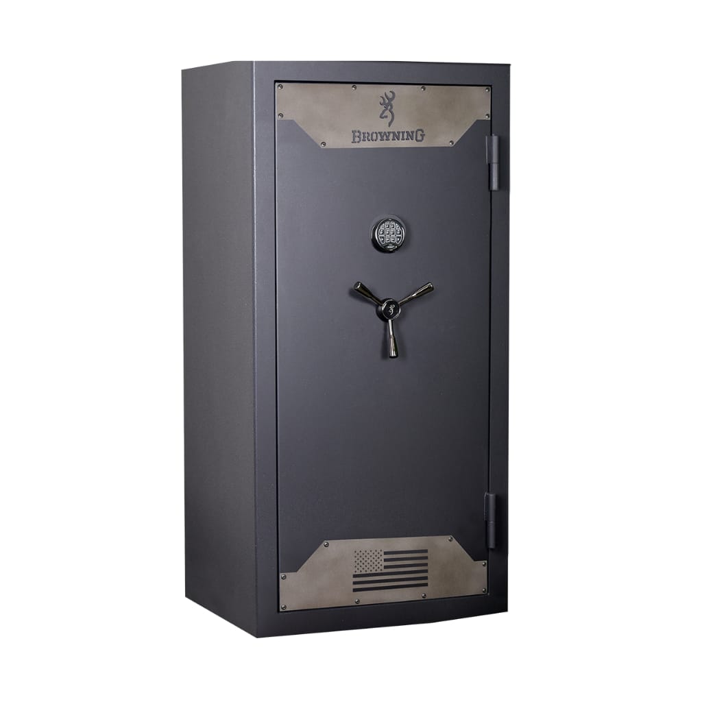 Browning HTRDLX33 Hunter Series Gun Safe | UL RSC Rated | 33 Long Gun Capacity | 80 Minute Fire Rated at 1550°F Textured Putty Gray