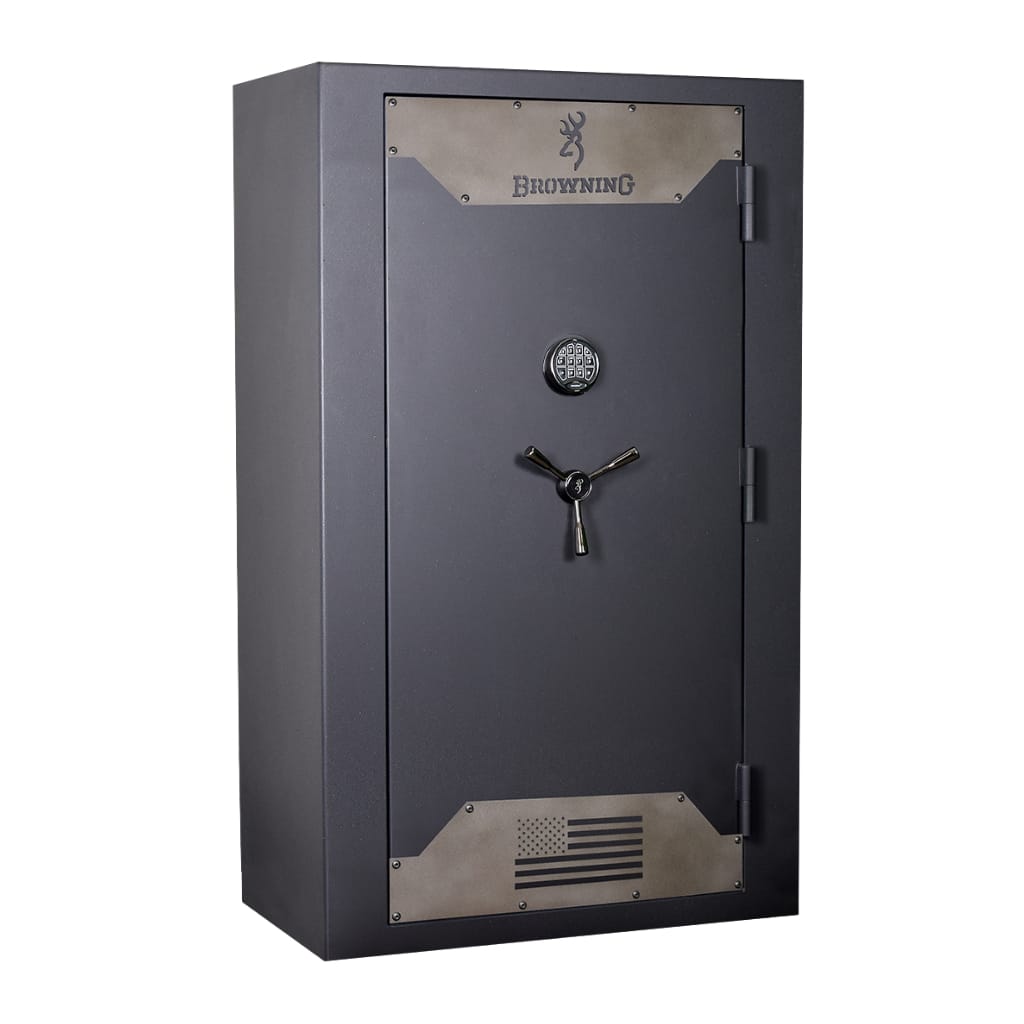 Browning HTRDLX49T Hunter Series Gun Safe | UL RSC Rated | 49 Long Gun Capacity | 80 Minute Fire Rated at 1550°F Textured Putty Gray
