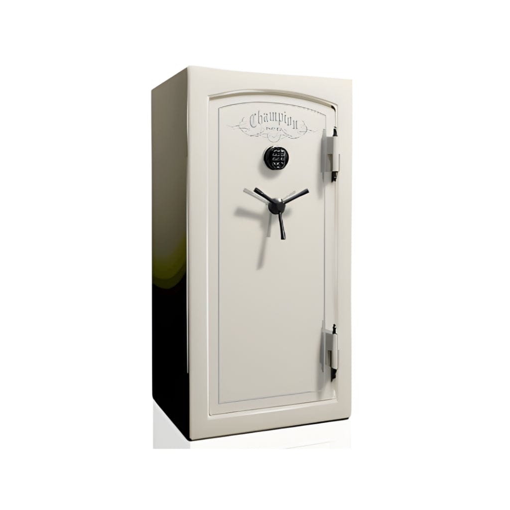 Champion Safe EC14 Estate 14 Gun And Jewelry Safe | UL Rating | 4 Gun Capacity | 120 Minutes Fireproof at 1200°F Ivory Gloss / Standard / Silver