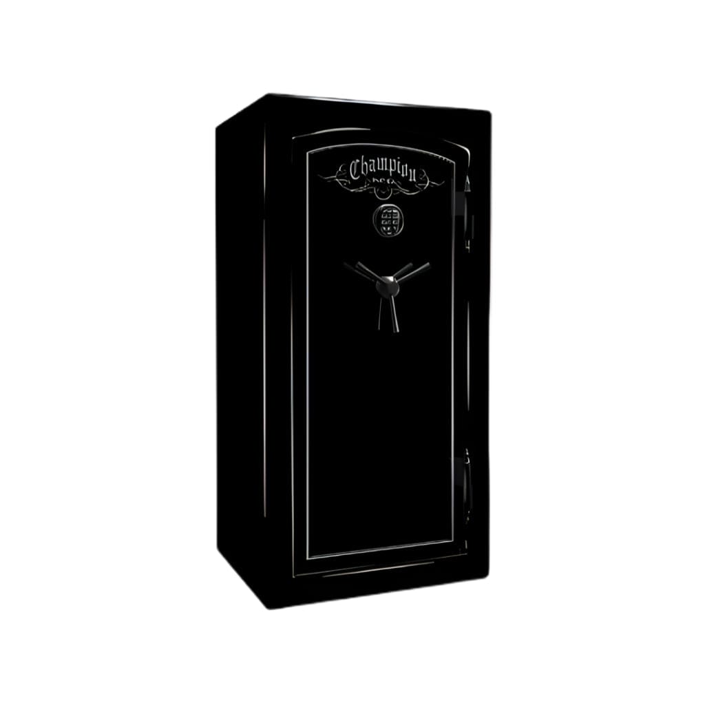 Champion Safe EC14 Estate 14 Gun And Jewelry Safe | UL Rating | 4 Gun Capacity | 120 Minutes Fireproof at 1200°F Black Gloss / Standard / Silver