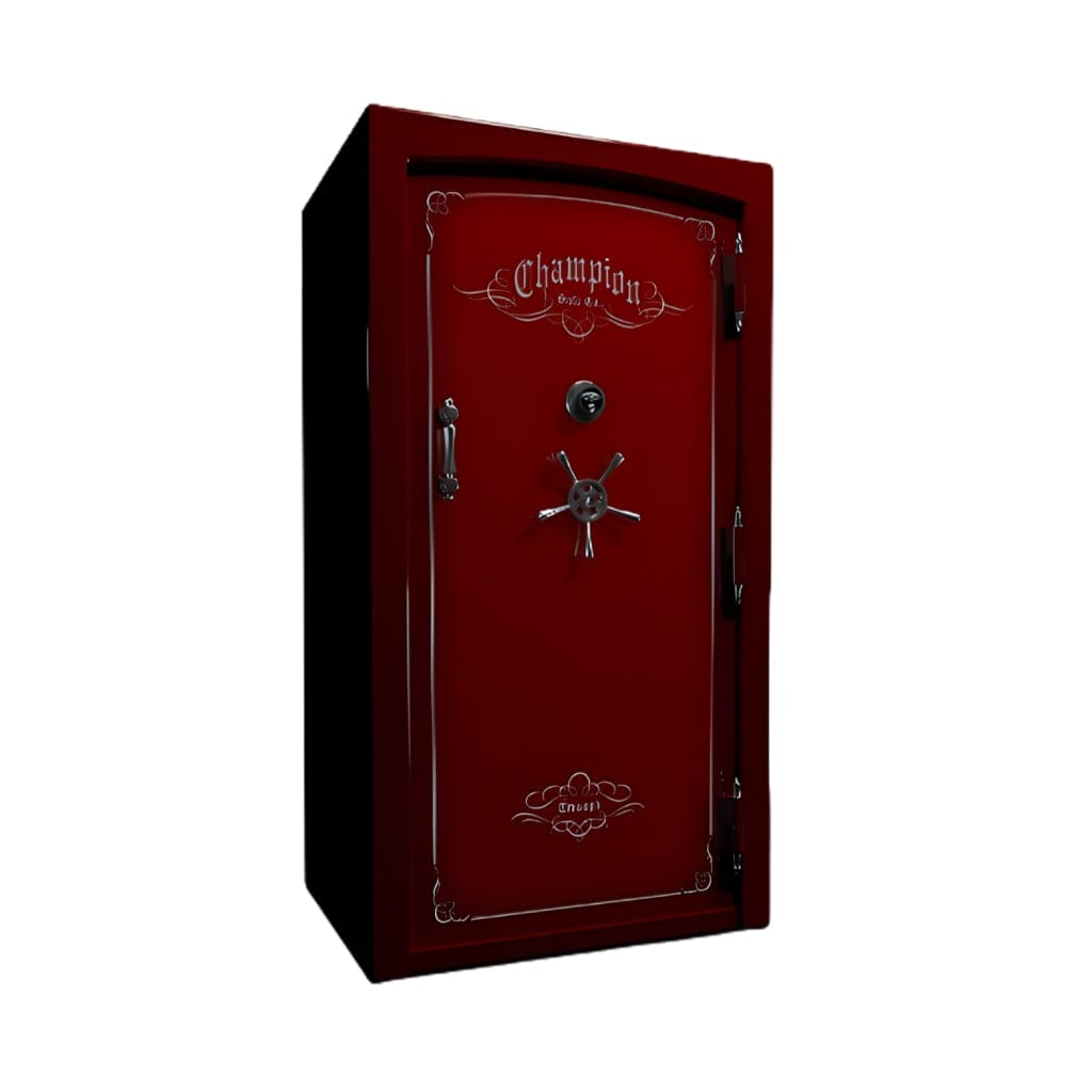 Champion Safe TR40 Triumph 40 Gun Safe | UL RSC Rated | 49 Gun Capacity | 120 Minutes Fireproof at 1750°F Cherry Two Tone / Standard / Silver