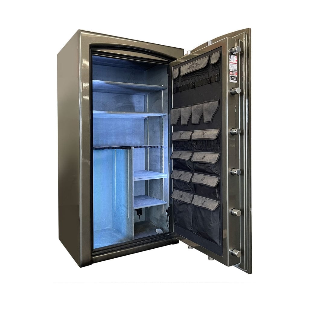 Champion Safe TR40 Triumph 40 Gun Safe | UL RSC Rated | 49 Gun Capacity | 120 Minutes Fireproof at 1750°F Granite Texture / Standard / Silver