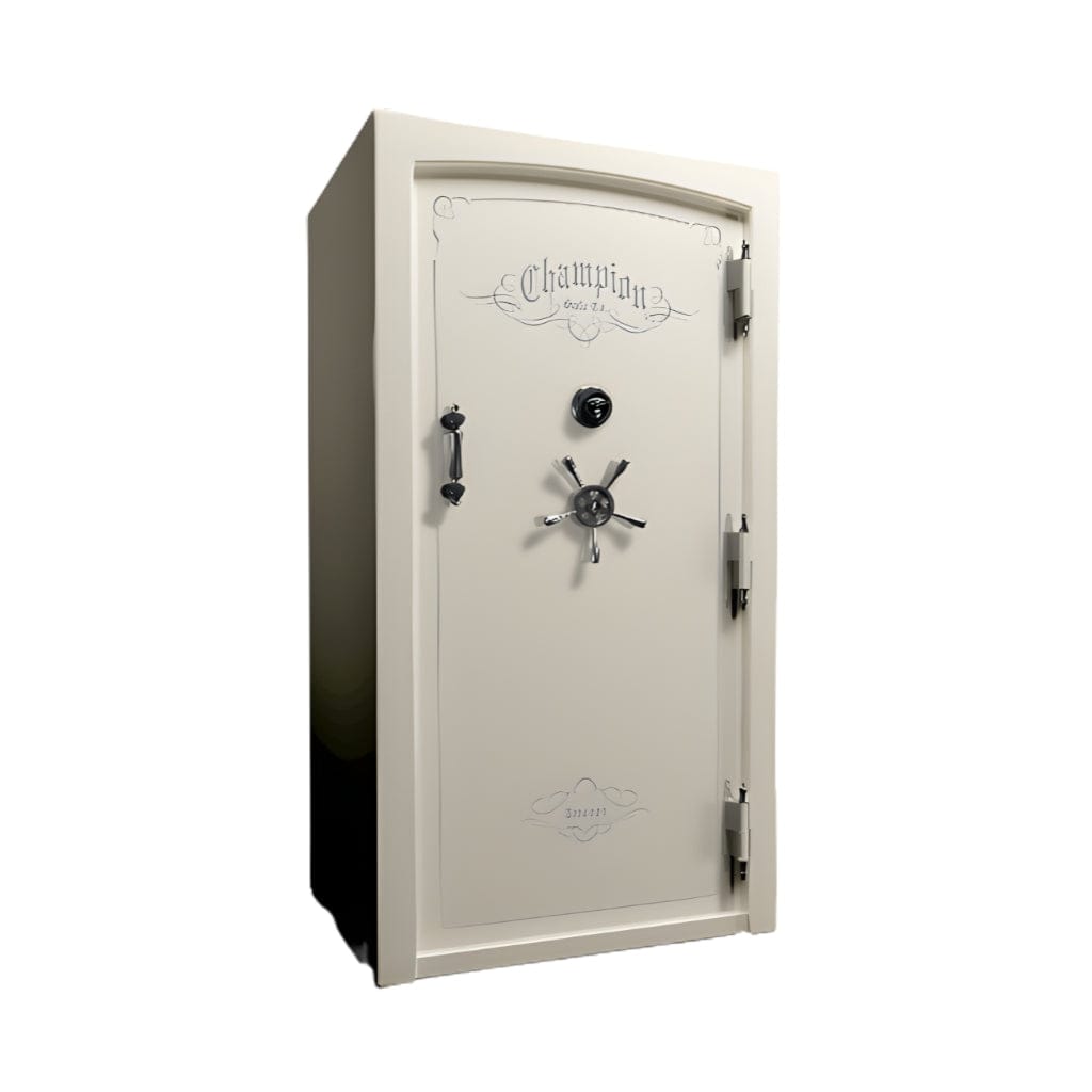 Champion Safe TR40 Triumph 40 Gun Safe | UL RSC Rated | 49 Gun Capacity | 120 Minutes Fireproof at 1750°F Ivory Gloss / Standard / Silver