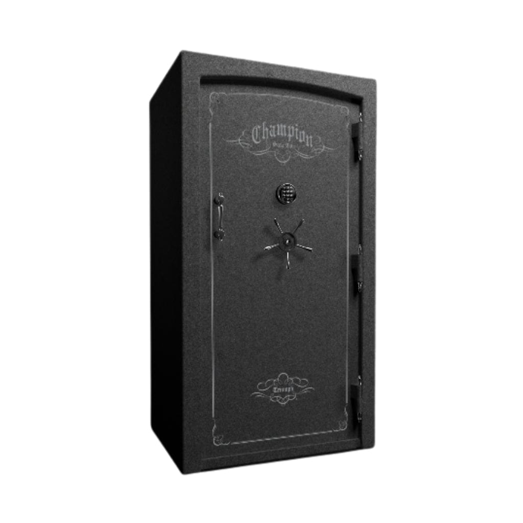 Champion Safe TR40 Triumph 40 Gun Safe | UL RSC Rated | 49 Gun Capacity | 120 Minutes Fireproof at 1750°F Granite Texture / Standard / Silver