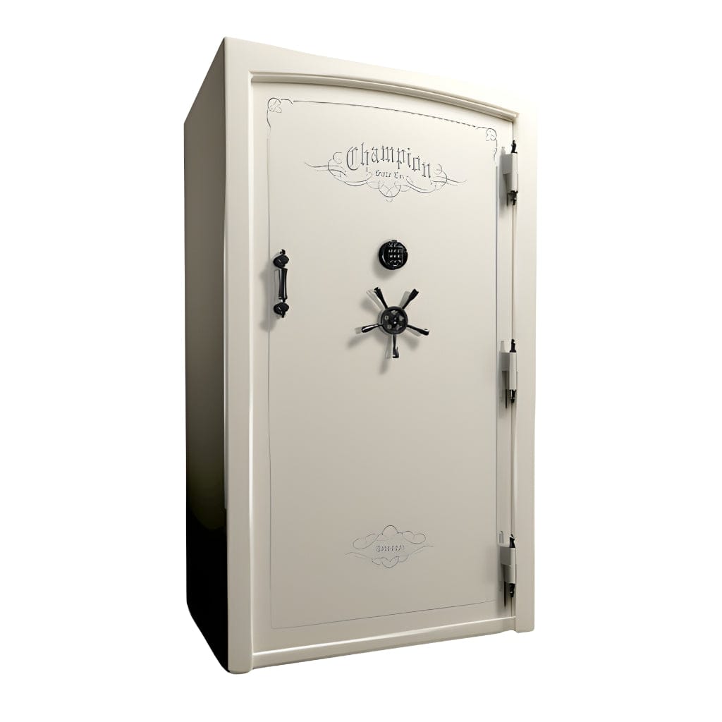 Champion Safe TR50 Triumph 50 Gun Safe | UL RSC Rated | 58 Gun Capacity | 120 Minutes Fireproof at 1750°F Ivory Gloss / Standard / Silver