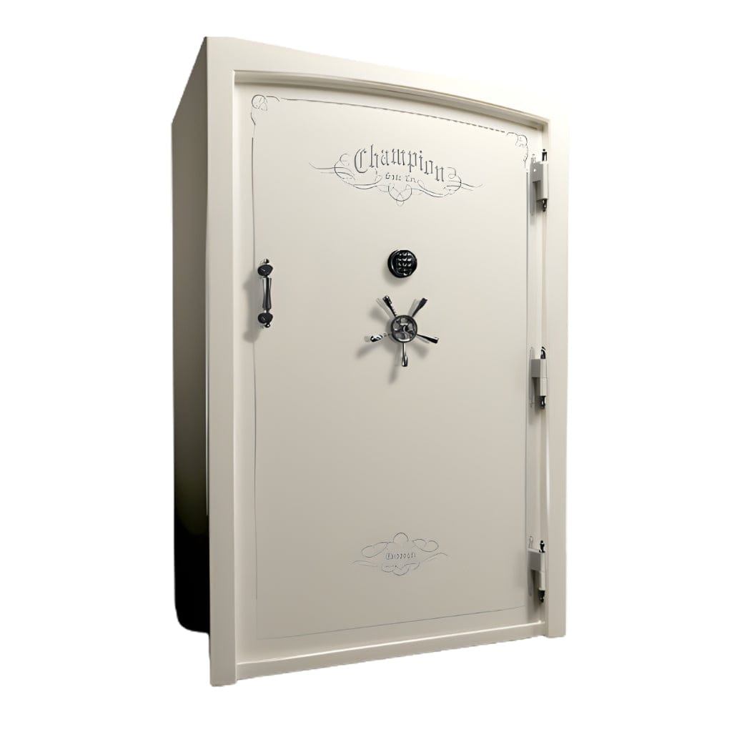 Champion Safe TR60 Triumph 60 Gun Safe | UL RSC Rated | 64 Gun Capacity | 120 Minutes Fireproof at 1750°F Ivory Gloss / Standard / Silver