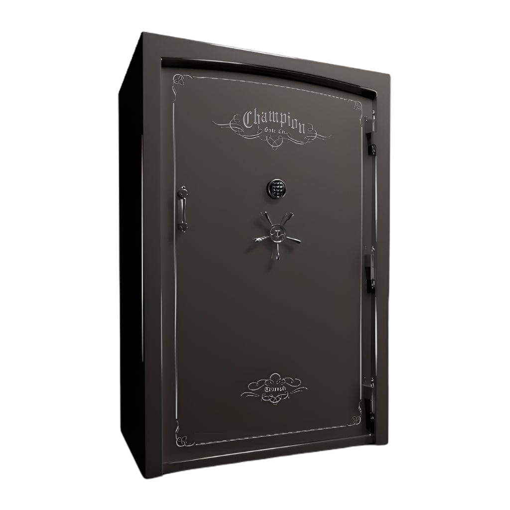 Champion Safe TR60 Triumph 60 Gun Safe | UL RSC Rated | 64 Gun Capacity | 120 Minutes Fireproof at 1750°F Platinum Gloss / Standard / Silver