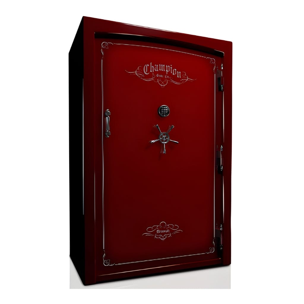 Champion Safe TR60 Triumph 60 Gun Safe | UL RSC Rated | 64 Gun Capacity | 120 Minutes Fireproof at 1750°F Cherry Two Tone / Standard / Silver
