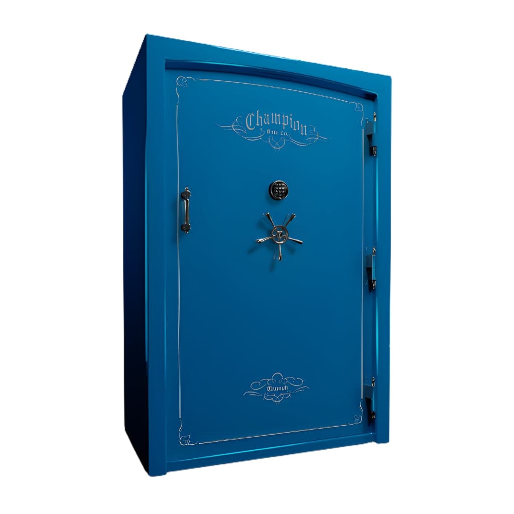 Champion Safe TR60 Triumph 60 Gun Safe | UL RSC Rated | 64 Gun Capacity | 120 Minutes Fireproof at 1750°F Cobalt Gloss / Standard / Silver
