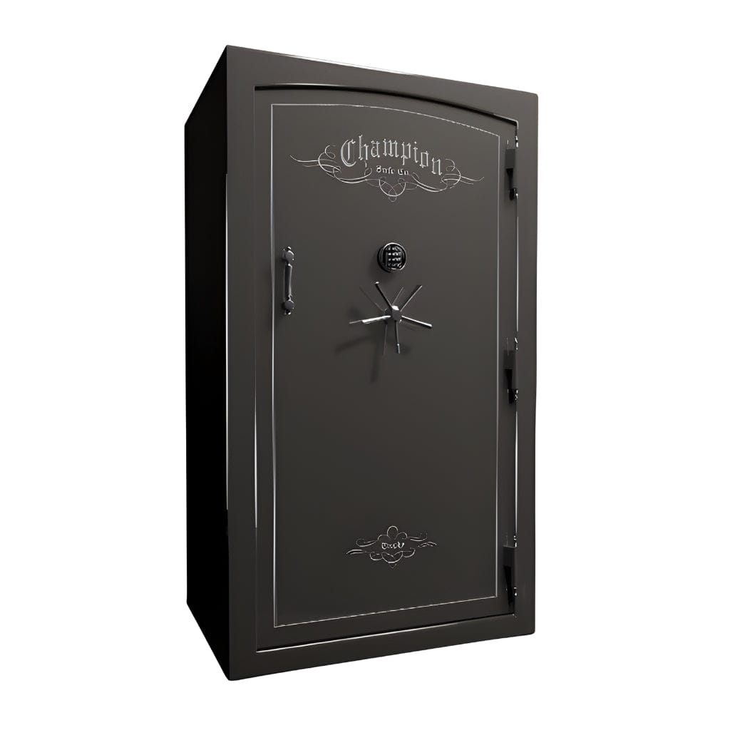 Champion Safe TY50 Trophy 50 Gun Safe | UL RSC Rated | 52 Gun Capacity | 120 Minutes Fireproof at 1200°F Platinum Gloss / Standard / Silver