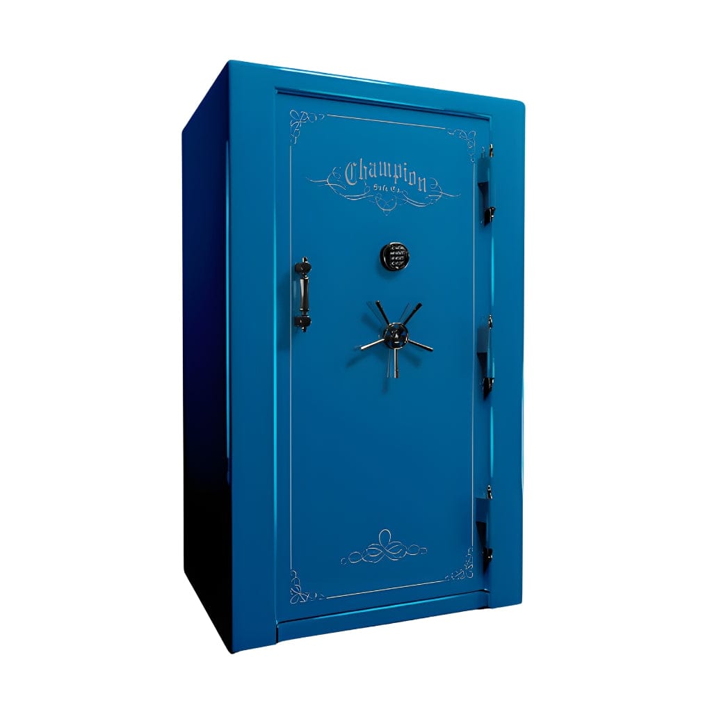 Champion Safe UT45 Untouchable 45 Gun Safe | UL RSC Rated | 49 Gun Capacity | 110 Minutes Fireproof at 1865°F Cobalt Gloss / Standard / Silver