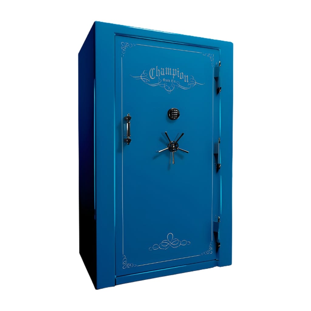 Champion Safe UT55 Untouchable 55 Gun Safe | UL RSC Rated | 58 Gun Capacity | 110 Minutes Fireproof at 1865°F Cobalt Gloss / Standard / Silver