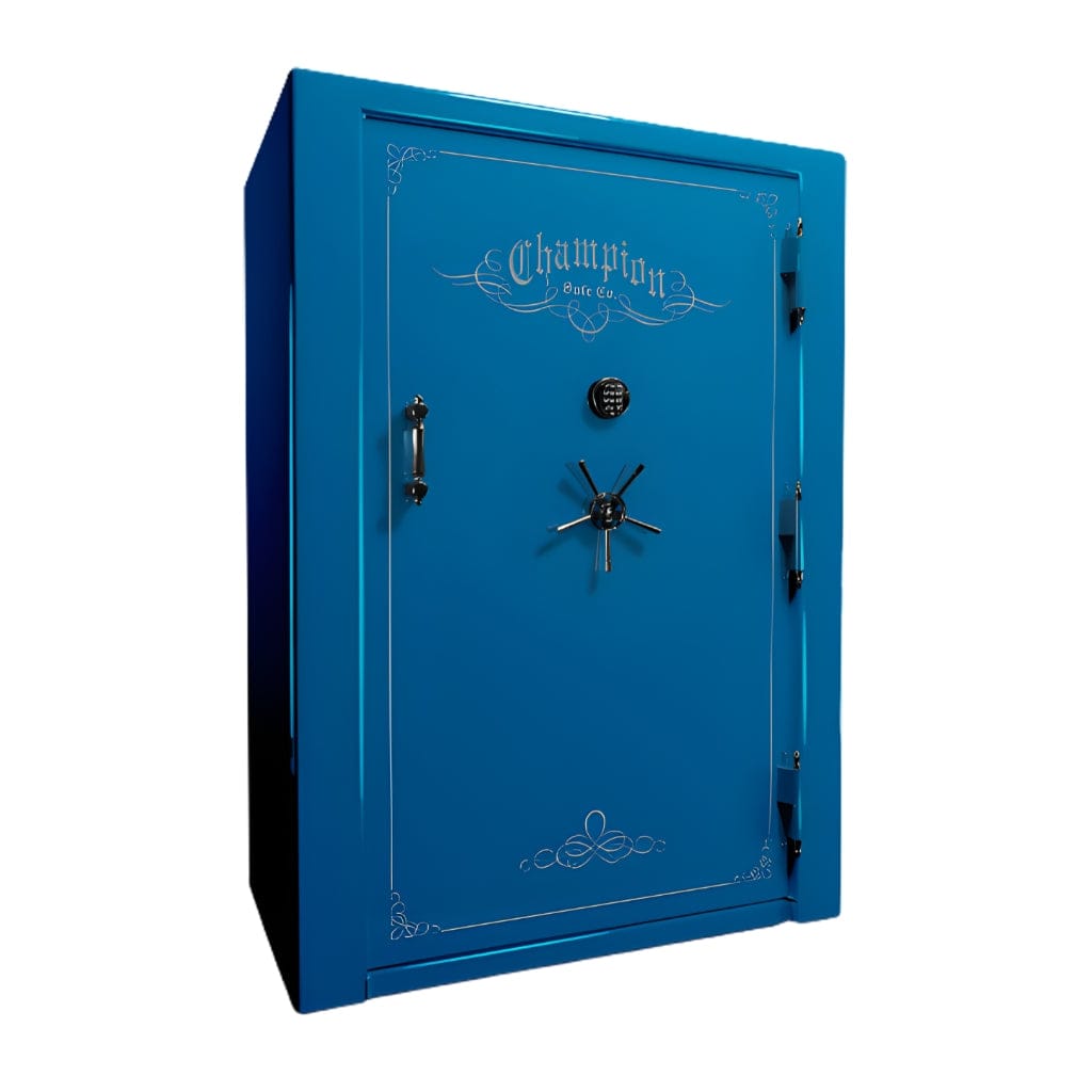 Champion Safe UT65 Untouchable 65 Gun Safe | UL RSC Rated | 64 Gun Capacity | 110 Minutes Fireproof at 1865°F Cobalt Gloss / Standard / Silver