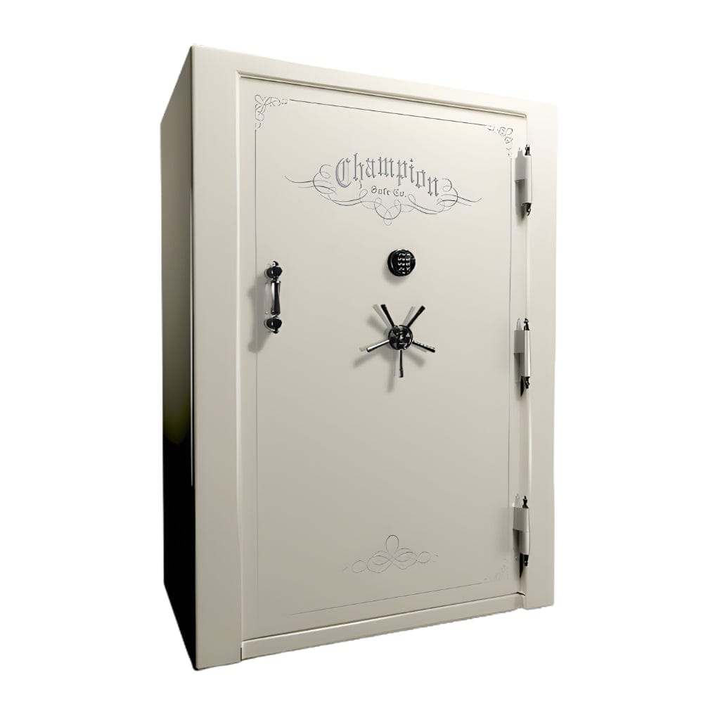 Champion Safe UT65 Untouchable 65 Gun Safe | UL RSC Rated | 64 Gun Capacity | 110 Minutes Fireproof at 1865°F Ivory Gloss / Standard / Silver
