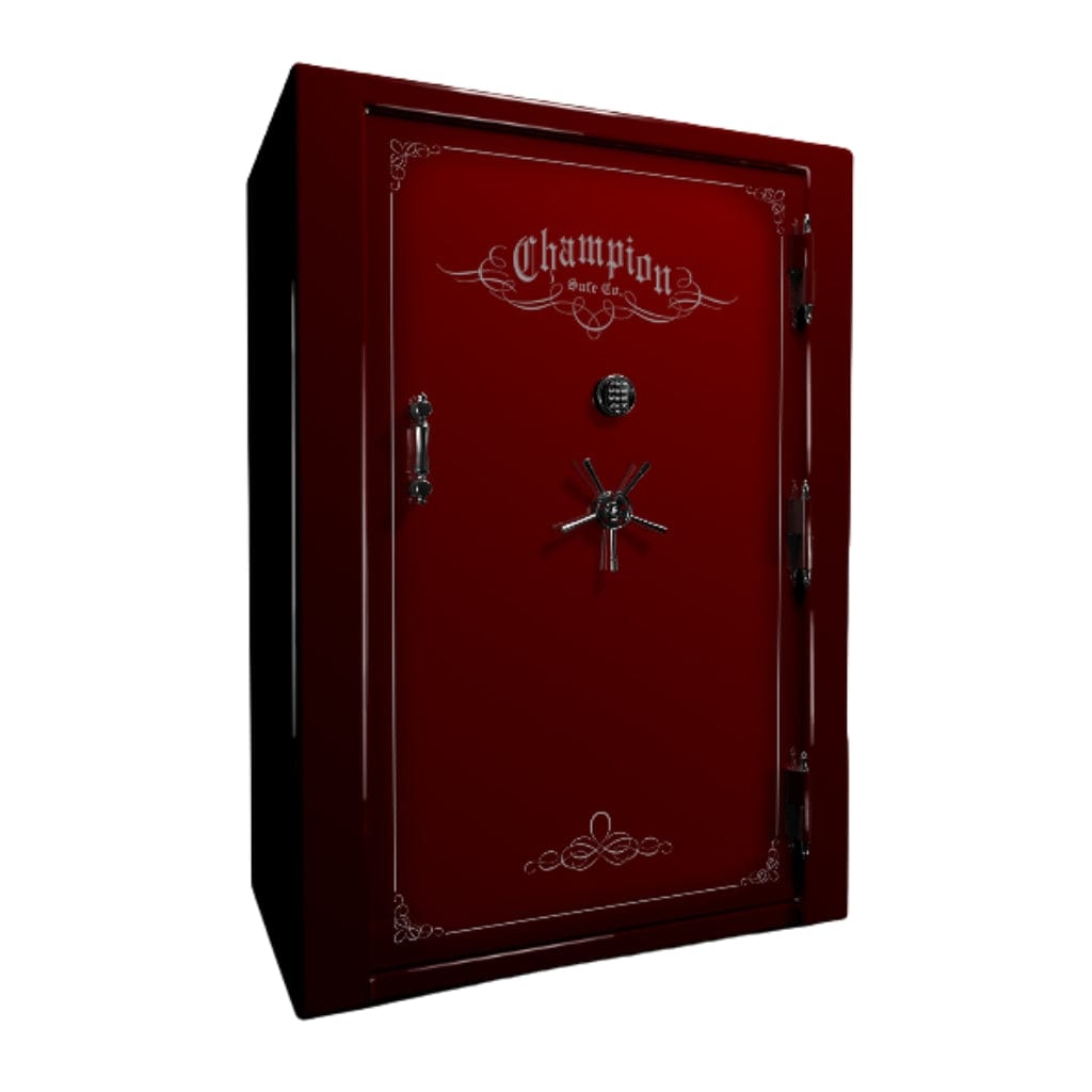 Champion Safe UT65 Untouchable 65 Gun Safe | UL RSC Rated | 64 Gun Capacity | 110 Minutes Fireproof at 1865°F Cherry Two Tone / Standard / Silver