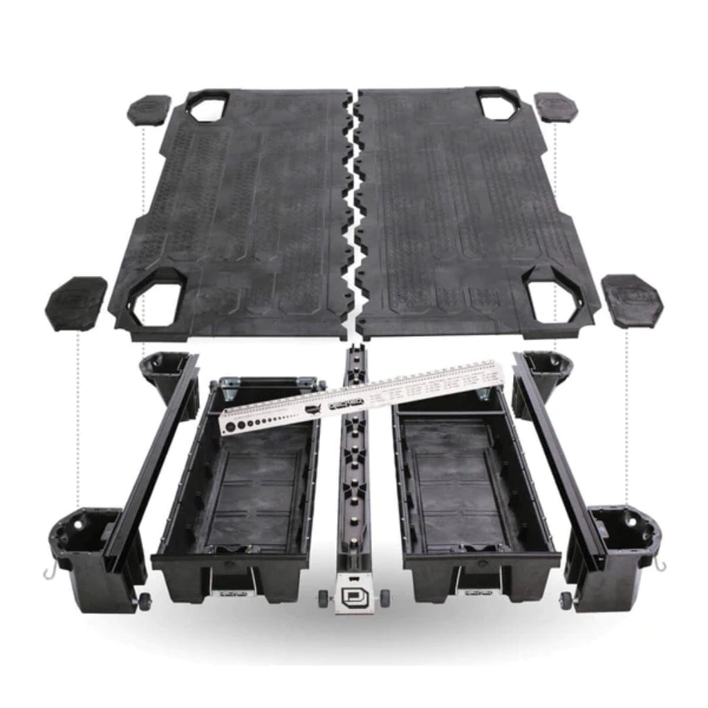 Decked DS4 Truck Bed Storage System for Ford Super Duty 8 Foot (2017-current) | Weatherproof | Polyethylene | 200 lbs Drawer Capacity